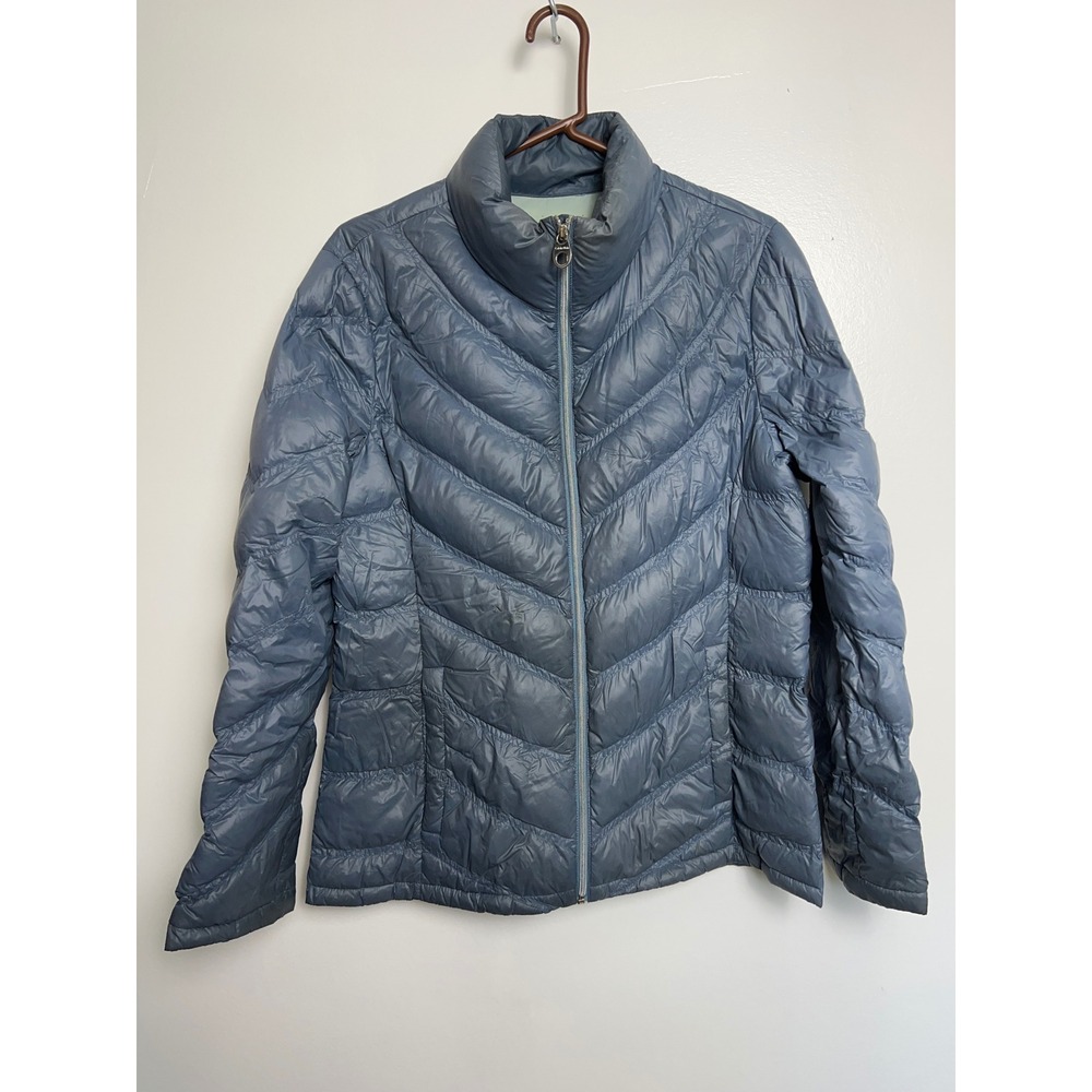 Calvin Klein Packable Lightweight Down Puffer Jacket Blue‎ Womens Quilted Medium